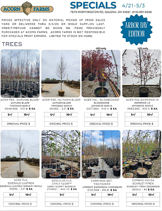 Acorn Farms Specials