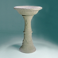 CRESNT FLORENTINE BIRDBATH