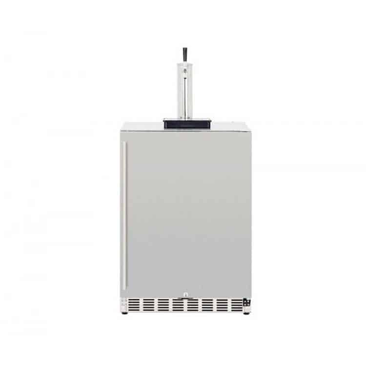 24 INCH DELUXE OUTDOOR RATED KEGERATOR WITH SINGLE TAP TOWER